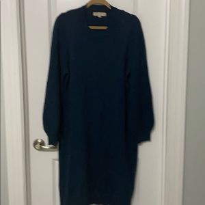 LOFT Sweater Dress with Balloon Sleeves